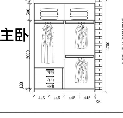 四门衣柜合理设计图（四门衣柜内部格局立体图）-第3张图片-室内构图家装