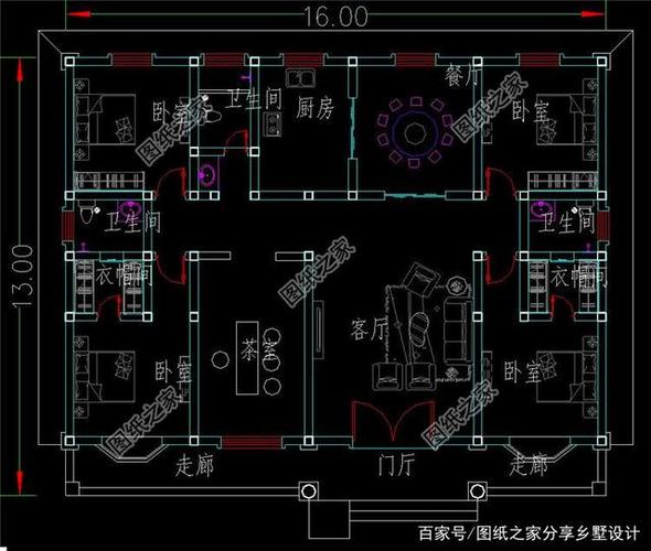 一层平房设计图农村 方案 1层平房设计图-第2张图片-室内构图家装