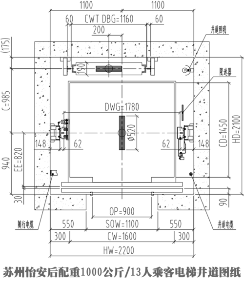 电梯井设计图_电梯井设计图哪个部门审批的-第2张图片-室内构图家装