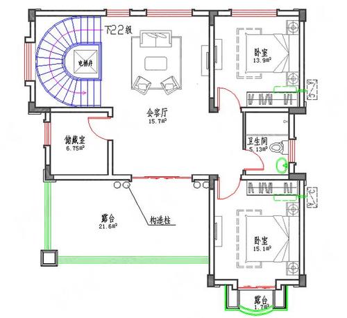 3米宽11米长建筑设计图-第3张图片-室内构图家装