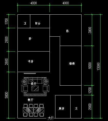 813m房屋设计图（房屋设计图8米x12米）-第2张图片-室内构图家装