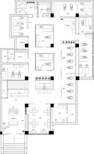 理发店平面图设计图,理发店平面图 简单 -第1张图片-室内构图家装