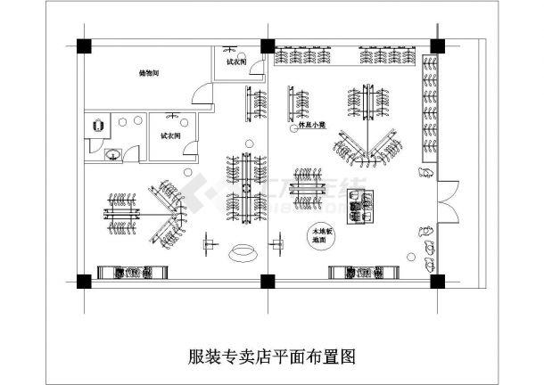 服装品牌店铺设计图纸-第1张图片-室内构图家装