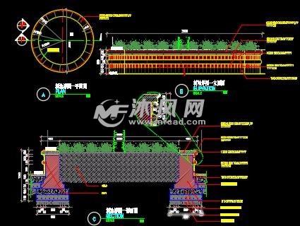 防腐木树池坐凳设计图-第1张图片-室内构图家装