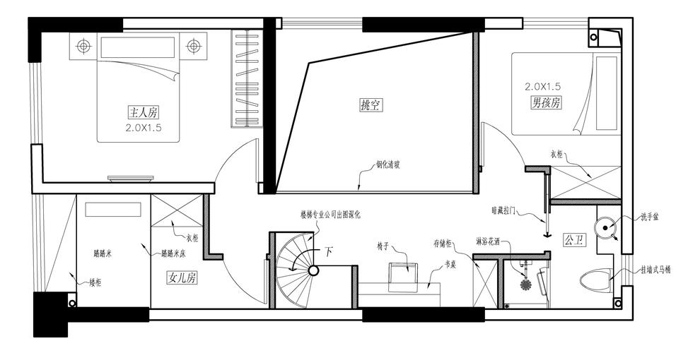 小复式设计图平面图（小复式设计图平面图手绘）-第2张图片-室内构图家装