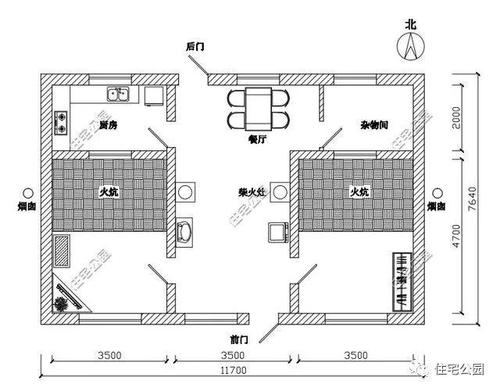 农村火炕4间平房设计图,农村火炕房子格局设计图片 -第3张图片-室内构图家装