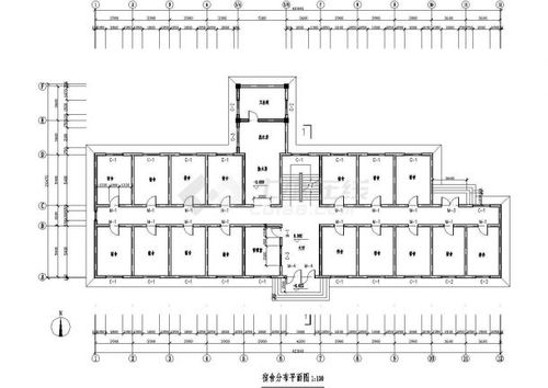 大学宿舍设计平面图纸-大型宿舍平面设计图-第2张图片-室内构图家装