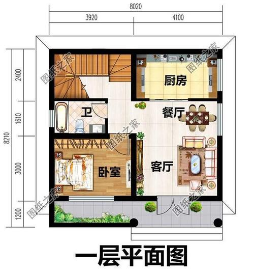 两层楼房设计图农村 自建80平米10万元左右-两层八间房屋设计图-第1张图片-室内构图家装