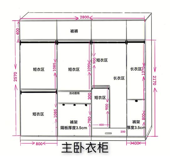 大衣柜内部尺寸图设计图-第1张图片-室内构图家装