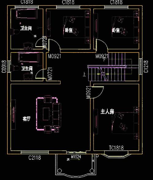 农村115平方三层设计图,农村115平米二层户型图 -第1张图片-室内构图家装