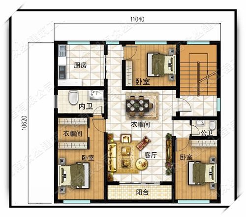 农村115平方三层设计图,农村115平米二层户型图 -第3张图片-室内构图家装