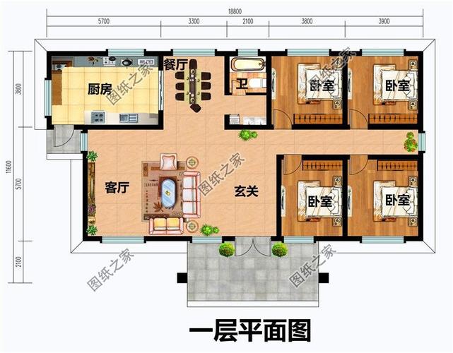 房子设计图四室-房子设计图四间-第2张图片-室内构图家装