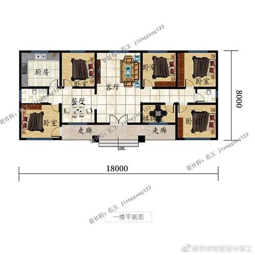 四排三间民房设计图_一排四间房子建造设计-第3张图片-室内构图家装