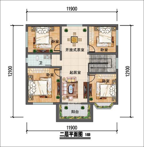  农村楼房户型设计图「农村楼房设计及效果图大全」-第2张图片-室内构图家装