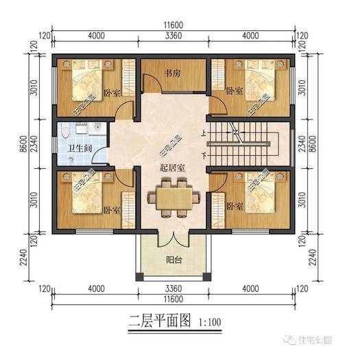 农村百平米楼房设计图_农村100平米房子设计平面图-第3张图片-室内构图家装