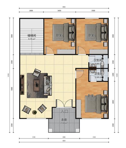 9x11米房屋设计图,9x12米房屋设计图 -第3张图片-室内构图家装