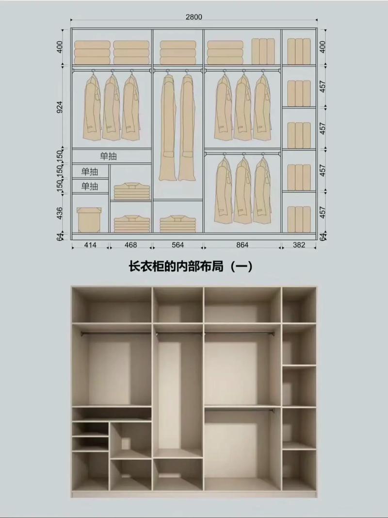 2米7衣柜内部结构图 两米七的衣柜怎么设计图-第2张图片-室内构图家装