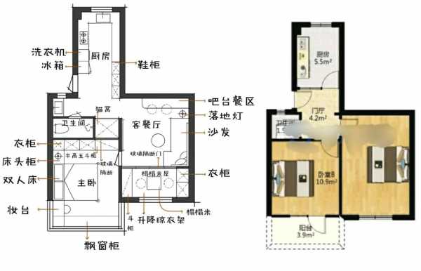 45平方米设计图,45平方米设计图纸 -第2张图片-室内构图家装