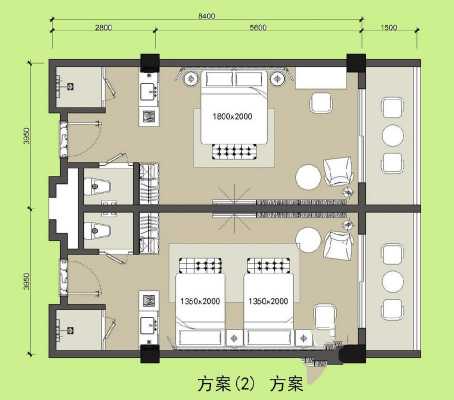 20平米宾馆房间设计图纸-第2张图片-室内构图家装