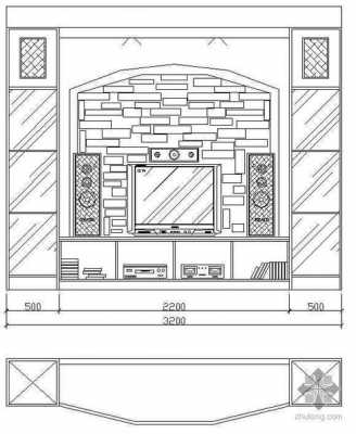 电视墙cad装修设计图_电视墙cad图纸及做法-第2张图片-室内构图家装